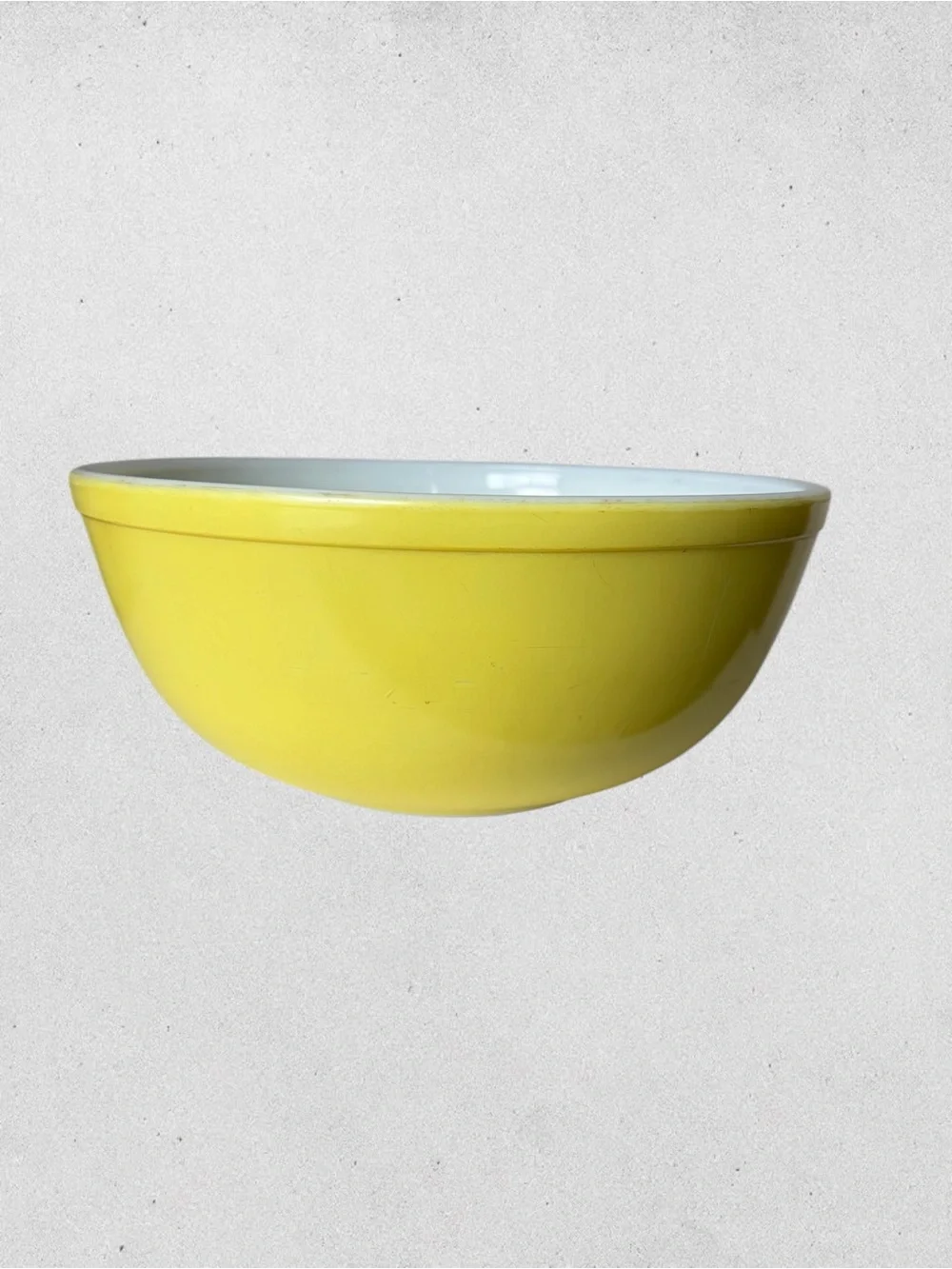 Pyrex Vintage #404 Yellow Primary Mixing Bowl 4-Quart Glossy